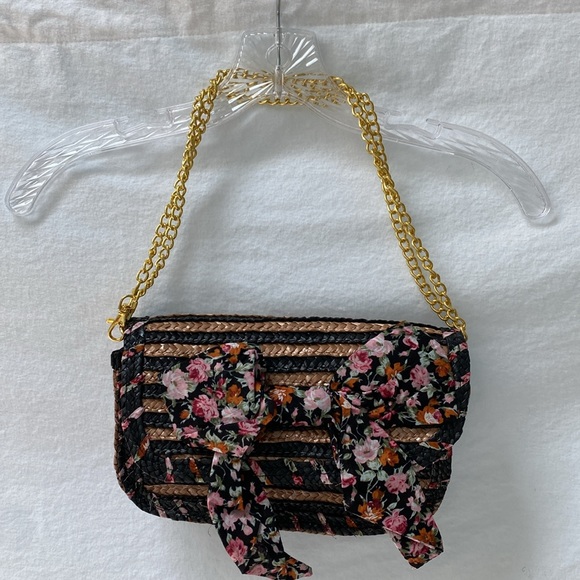 Anthropologie adjustable structured straw handbag - Picture 12 of 14